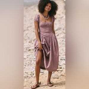 Free People Ciara Pucker check midi dress